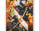 Final Fantasy VII Cloud v Sephiroth Japanese Edo Giclee Poster 12x17 FF7... - $74.90