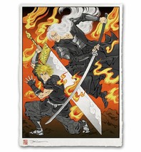 Final Fantasy VII Cloud v Sephiroth Japanese Edo Giclee Poster 12x17 FF7 Mondo - £59.68 GBP