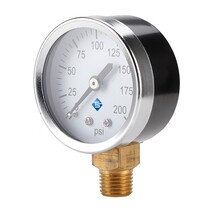 TS 50-200psi 2&quot; diameter Pressure/Vacuum Gauge 0-200 PSI, 1/4&#39;&#39; NPT Bott... - $211.42 MXN