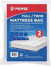 2 Pk Twin/Full Mattress Bags For Moving Storage,Waterproof Plastic Full Size - £32.43 GBP