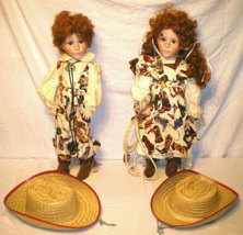 Rodeo Roy &amp; Roping Rhonda Linda Rick- The Doll Maker 24&quot; Western Porcelain Dolls - £259.92 GBP