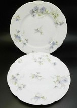 GDA Ch Field Haviland Limoges France Porcelain Blue Flowers Luncheon Plate Lot 2 - £19.75 GBP