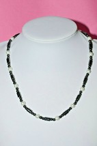 Hematite Bead Statement Necklace Chic Jewelry Hematite Chakra Necklace Yoga - $14.95