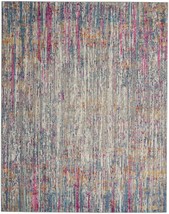 HomeRoots 385354 7 x 10 ft. Ivory Abstract Striations Area Rug - £186.97 GBP