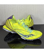 Saucony Endorphin Track Shoes Womens 8 Yellow Lightweight Spike Performance - $38.38