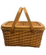 Longaberger 2000 Founder&#39;s Market Basket with Woven Lid Liner Protector - £93.72 GBP