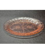 Vintage Jeannette Glass 10.75&quot; x 8&quot; Serving Platter Floral Pink Depression - €20,47 EUR