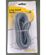 Softalk Phone Line Cord 15-Feet Silver Landline Telephone Accessory (46615) - £3.91 GBP