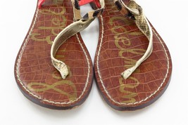 Sam Edelman Sz 5.5 M Brown Thong Leather Women Sandals Gigi - £15.78 GBP