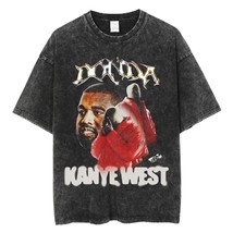 Men  Washed T Shirt Hip Hop Streetwear Tees Rapper Graphic T Shirt 2022 Harajuku - £129.86 GBP