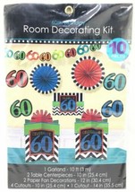 Amscan 60Th Birthday Celebration Room Decoration Kit Party Supplies 10 Pieces  - £7.02 GBP