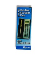 Regal Executive Calculator And Pen with Sleek Case NEW  - £12.56 GBP