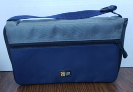 Case Logic 64 CD DVD Organizer Carrying Case Zipper Storage Blue and Gre... - £11.63 GBP