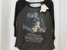 NWT Disney Star Wars Hybrid Juniors Cutout Charcoal Black  M Org $29 - $9.34