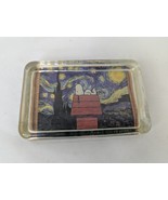 Snoopy Glass Paper Weight 4.25 Inch Starry Night - $19.95