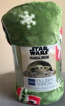 Star Wars Mandalorian Grogu Baby Yoda Plush Christmas Throw Blanket - $16.78