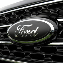 2015-2018 Ford Edge Logo Emblem Insert Overlay Decals - Matte Black (Set of 2) - £18.15 GBP