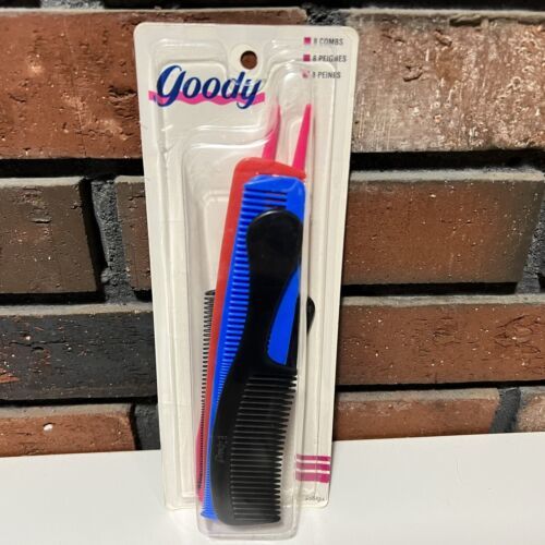 Vintage GOODY 1994 8 Pack Hair Combs New Old Stock - Package Wear - $34.65