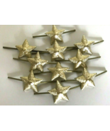 Lot of 10 USSR Army Lieutenant Epaulet Metal Rank Star pin. Gold Ribbed ... - $154.11 MXN