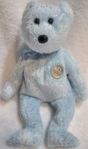 Vintage TY Beanie Baby 2003 DECADE 10 Yr Ann Bear Rare Lt Blue B37 - $8.97