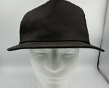 Vtg Trucker Blank Hat 90&#39;s Solid Cap Black  Snapback Made In USA - $13.54