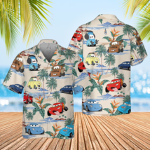 Pixar Cars On The Beach Summer Vibes Cartoon Cars Lovers Hawaiian Shirt - £8.20 GBP+