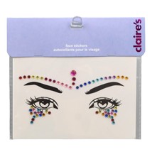 Claires Face Stickers Faux Gemstone Stickers Colorful Festival Face Art - £7.98 GBP