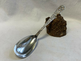 S. Kirk &amp; Son Sterling Silver Serving Spoon Floral Repousse Kitchen Utensil - £103.74 GBP