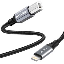 Agvee 5Ft Lightning Otg Midi Cable Usb Type-B Cord Compatible With, Dark... - $38.94