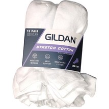 Gildan Men&#39;s Stretch Cotton Low Cut Socks Shoe Size 6-12 12 pairs - $16.99