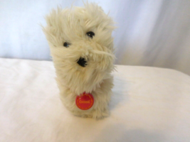 American Girl Doll Pet Coconut White Westie Dog Plush 5&quot; Pet Collar Retired - £9.32 GBP