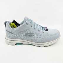 Skechers Go Walk 5 Ocean Path Light Gray Aqua Womens Size 6.5 Athletic Shoes - £47.93 GBP