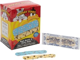 Looney Tunes Adhesive Bandages, Bugs Bunny &amp; Daffy Duck. 3/4&quot; X 3&quot; 100/Box - £22.92 GBP