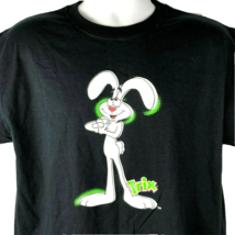 Trix Silly Rabbit Cereal L Promo T-Shirt size Large Mens Black Tricks Ma... - £21.23 GBP
