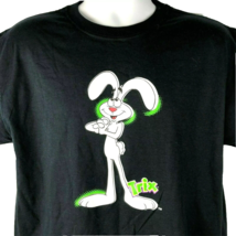 Trix Silly Rabbit Cereal L Promo T-Shirt size Large Mens Black Tricks Ma... - £20.13 GBP