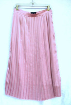 Lea and Viola Skirt Womens 28 Waist Medium Pink Pleated LIned Shimmery S... - £18.75 GBP