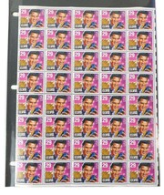 No Author Noted Usps Elvis Presley Stamps Rock &amp; Roll 1992 Full Sheet Of 40 29 C - £185.46 GBP