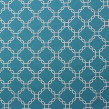 Golding Criss Cross Turquoise Blue Geometric Chain Trellis Fabric By Yard 54"W - $6.56
