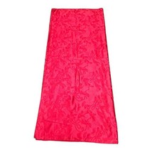 Vintage Red Rectangle Tablecloth Oblong 56”x100” Damask Jacquard Christmas - $46.74