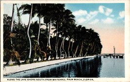 Vintage Postcards Palm Beach, Fl: Along The Lake Shore South From Whitehall - £6.09 GBP