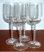 Kate Spade Lenox Plum Island Crystal Goblet  SET/4 Segmented Stem 9oz Ne... - $72.90