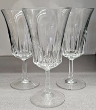 Regency by Cristal D&#39;Arques-Durand Cut Crystal Water Glasses 6-7/8&quot; Set of 3 Fra - £16.02 GBP