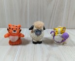 Fisher Price Little People lot 3 touch &amp; feel animals cat tiger lamb far... - $9.35