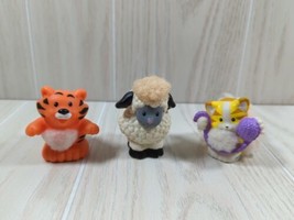 Fisher Price Little People lot 3 touch &amp; feel animals cat tiger lamb far... - $9.35