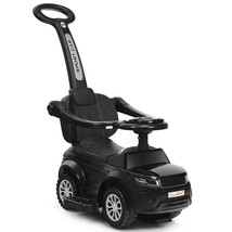 3 In 1 Ride On Push Car Toddler Sliding Car Stroller W/Storage Black - £74.50 GBP