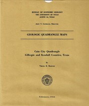 Geologic Map: Cain City Quadrangle, Texas - $12.89