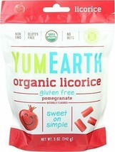 YumEarth Organic Gluten-Free Licorice Pomegranate 5 oz. bag - £9.53 GBP