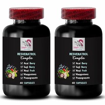 Pomegranate Fruit -RESVERATROL COMPLEX - Natural blend 2 Bottle 120 Caps... - $34.16