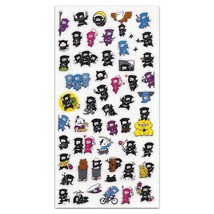 CUTE NINJA STICKERS Spy Kawaii Sticker Sheet Fun Kids Craft Scrapbook Jo... - $3.99
