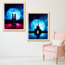 5D Diamond Painting Shadow Moon Mickey Mouse Embroidery Cross Stitch DIY Kits - £7.60 GBP